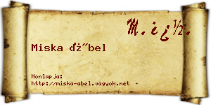 Miska Ábel névjegykártya